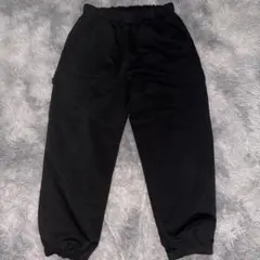 ブラック カーゴパンツ ゴムウエスト　Lサイズ