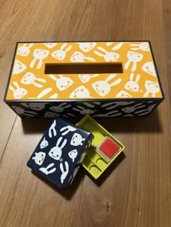 【希少！】cune うさぎ ティッシュ＆印鑑ケース セット販売のサムネイル