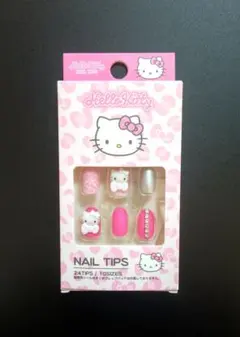 ハローキティ ヒョウ柄 ネイルチップ 24個入り／新品・未開封品