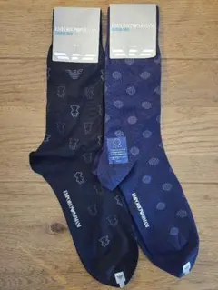 エンポリオアルマーニ 未使用 靴下 紺&黒 2足セット