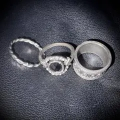 Silver Ring 3点セット y2k 00s archive grunge