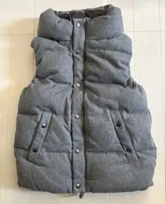 【美品】ナノユニバース × 西川ダウン ウールダウンベスト グレー M