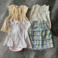 80〜90㎝　ベビーワンピース　ロンパース4点　ミキハウス、コンビミニ他