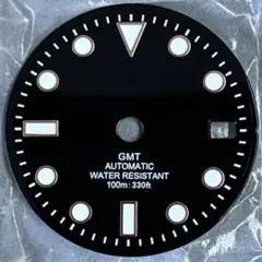 【訳アリ】ダイヤル カスタム MOD GMT ブラック ロゴ無し NH34 適合のサムネイル