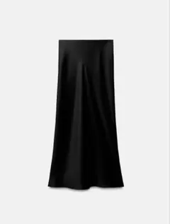 ZARA サテン　ミディスカート