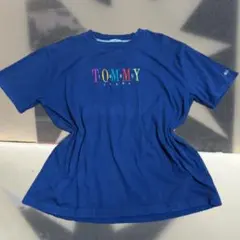 平成 y2k 海外ガール 古着 vintage TOMMY Tシャツ ネイビー