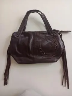 Dakota馬皮 ハンドバッグ ブラウン フリンジ - メルカリ