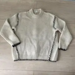 HAKUJI クリーム色ニット 長袖
