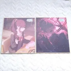 ② プロセカ ミニ色紙 55A 朝比奈まふゆ 特訓前後