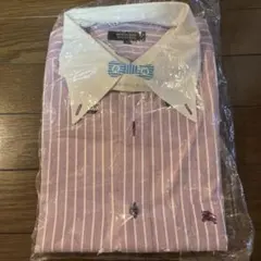 BURBERRY BLACK LABEL 長袖シャツ パープル ストライプ　42