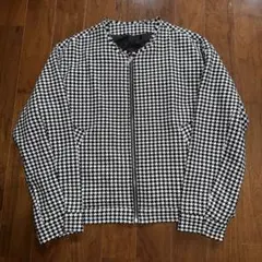 【レディース】GU ノーカラーチェックジャケット XL