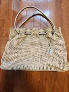 PAORO. MASIパオロマージ　イタリア製羊革トートバッグ　ベージュ色