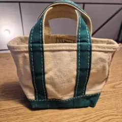 80s L.L.bean エルエルビーン ミニトートバッグ 青トリム入り