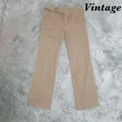 Vintage ヴィンテージ ストレートパンツ 伸縮性なし ベルト風装飾