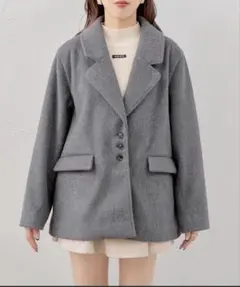 Chico シャギーシングルルーズジャケット