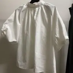 白ブラウス　美品　パフスリーブ　ボリューム袖