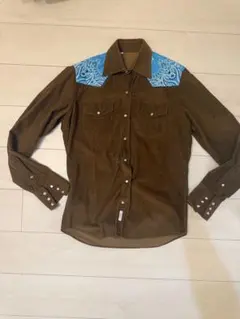 【ERAL55】コーデュロイウェスタンシャツ（3〜4回着用）ミラノ買付