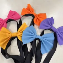 カラフルリボンヘアアクセサリー