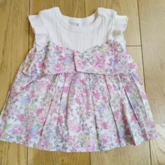 プティマイン　トップス　チュニック　90 花柄　ピンク　キッズ　女の子　リバティのサムネイル