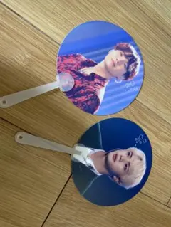 bts ジン　ユンギ　ミニうちわ