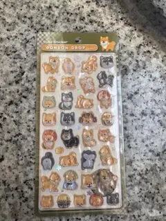 ボンボンドロップシール　クーリア　柴犬　和柄