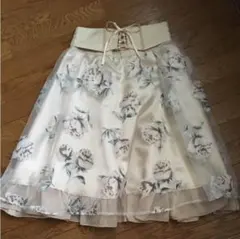 【試着のみ美品】axesfemme編み上げフレアスカート