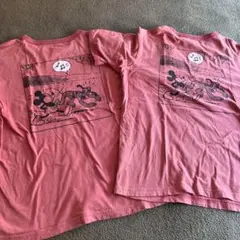 ミッキー・ミニー ピンク Tシャツ 2枚セット150