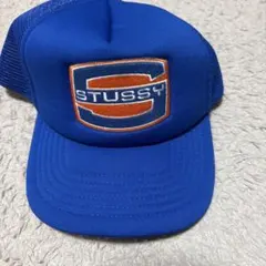 STUSSY ブルー キャップ OSメッシュ 入手困難再販無し