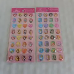 ディズニープリンセス ストーンシール 2シートセット