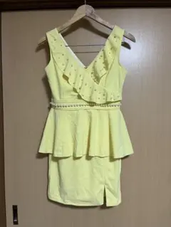 Tika キャバドレス イエロー パール