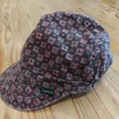 LAPCO ワークキャップ 黒と赤のパターン