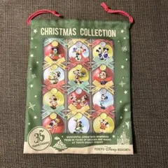 最終　ディズニー　きんちゃく　35周年　クリスマス　巾着　未使用