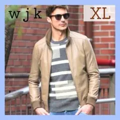 【SALE】wjk トラック レザー ブルゾン ジャケット XL