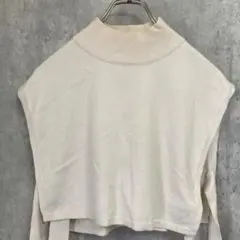 【アーバンリサーチ】ショートニットベスト【One】アイボリー　サイドスリット