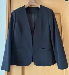 未使用級✨CLOSSHI ノーカラージャケット　ブラック　フォーマル　L