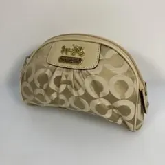 COACH コーチ　ポーチ 物入れ　キャンバス　シグネーチャ