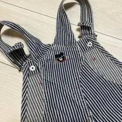 DOUBLE.B ストライプデニムオーバーオール