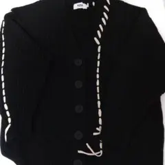 AZUL ブラック ケーブルニットカーディガン