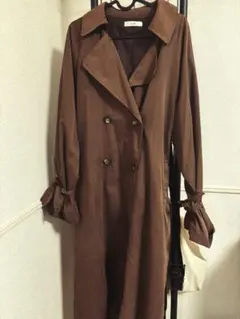 fifth ブラウン ダブルブレスト トレンチコート