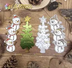 新品カッティングダイ【雪だるま】ダイカット／アルバムクラフト