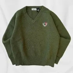 PRIMO LINEA Vネックニット L ヴィンテージ トラッド ラムウール
