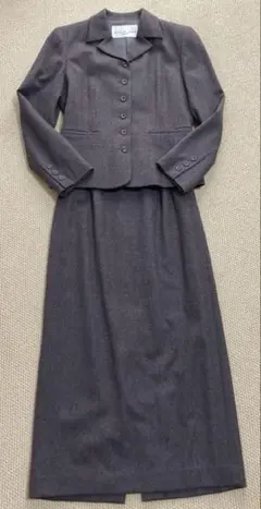 GIANNI LO GIUDICE ウールブラウンタイトスカートスーツセット34