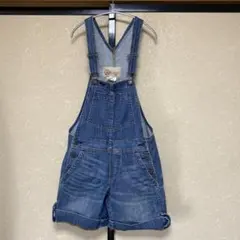 Gap デニム ショートオーバーオール Vネック