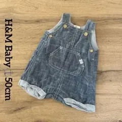 H&M ベビー デニムロンパース 74cm