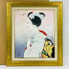 (F10号)香月泰男 【あざみ】裏シール/肉筆/表裏にサイン有り/砂画 F6号)香月泰男 【桔梗】裏シール有り/肉筆/表裏にサイン有/砂画 - メルカリ