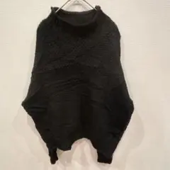 美品✨️【M】ブラックオーバーサイズニットセーター レディース トップス 無地