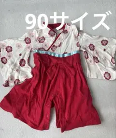 花柄フレアスリーブ着物風ドレス