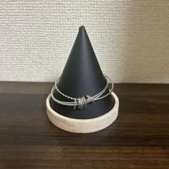 【ヴィンテージ】シルバー 3連バングル