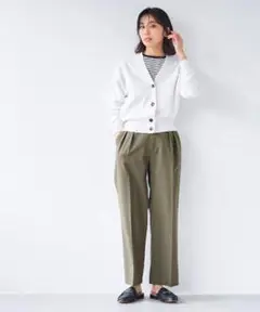 MICA&DEAL マイカ＆ディール インタックパンツ スラックス カーキ 36