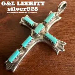 クロス ペンダントトップ ズニ族 G&L LEEKITY インディアンジュエリー